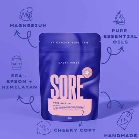 BATH SALTS | SORE AS FUCK 100g