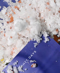 Close up of salty vibes bath salts and the word shit days written on the bag